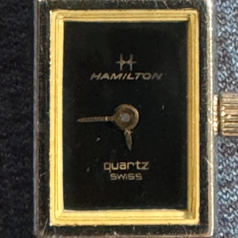 Vintage HAMILTON Rhodium Plated Swiss Quartz Dress Watch - Picture 2 of 9